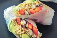 Avocado and Shiitake Mushroom Spring Rolls Recipe