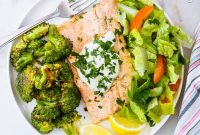 Pan-Seared Rainbow Trout Fillets with Roasted Broccoli