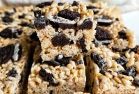 Oreo Rice Krispie Treats Recipe: Cookies & Cream Marshmallow Bars