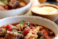 Slow Cooker Mediterranean Beef Stew with Tomatoes & Olives