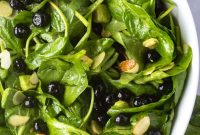 10-Minute Blueberry & Spinach Salad with Sweet Honey Vinaigrette