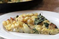 Skillet Crispy Roasted Potato and Kale Frittata