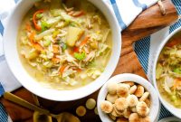 Hearty Orzo Vegetable Soup with Lemon and Herbs