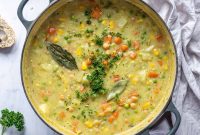 Creamy Vegan Chickpea and Vegetable Soup