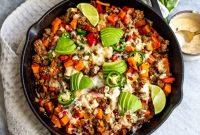 Southwest Ground Beef and Sweet Potato Skillet Recipe
