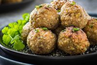Crispy Air Fryer Turkey Meatballs with Garlic and Herbs