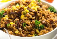 Trinidad Oxtail Pelau Recipe + Black History Month Virtual Potluck Guide