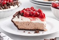 No-Bake Black Forest Cheesecake Recipe with Cherry Topping