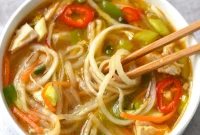 Spicy Chicken and Vegetable Noodle Soup Recipe