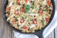 Salsa Verde Chicken Taco Rice Skillet Recipe for Quick Dinners