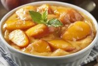 Southern Tennessee Peach Pudding Recipe with Cinnamon Crumble
