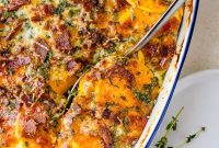 Savory Sweet Potato Casserole with Herbed Panko Topping