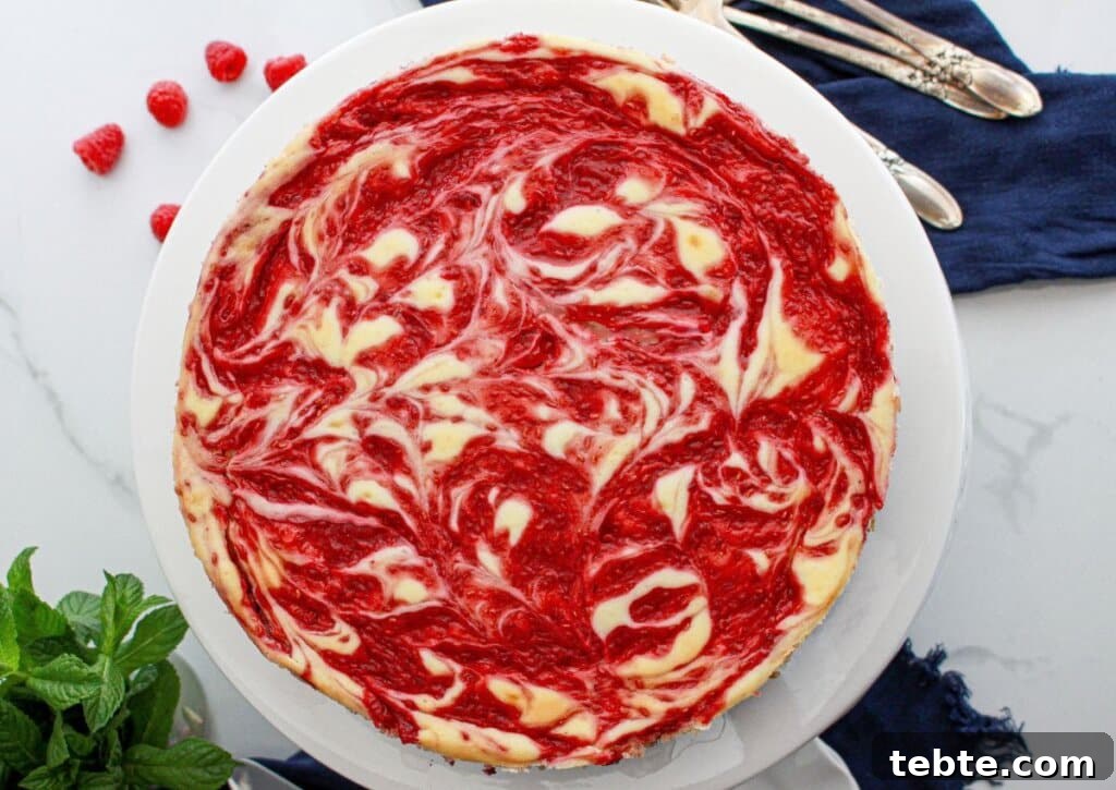 Raspberry Swirl Cheesecake