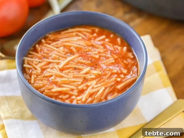 Sopa de fideo recipe in bowl.