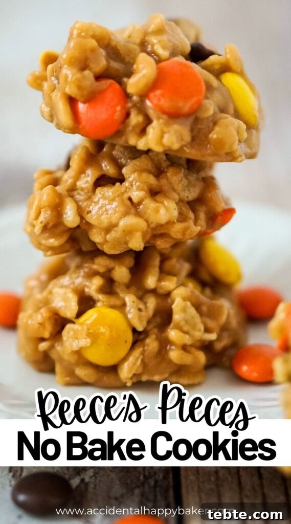 No-Bake Rice Krispies Cookies Recipe — Quick Treats in Minutes 10 Crisp and crunchy, chewy and peanut buttery, these Rice Krispies no bake cookies with Reese’s pieces are a super quick and easy no bake treat.