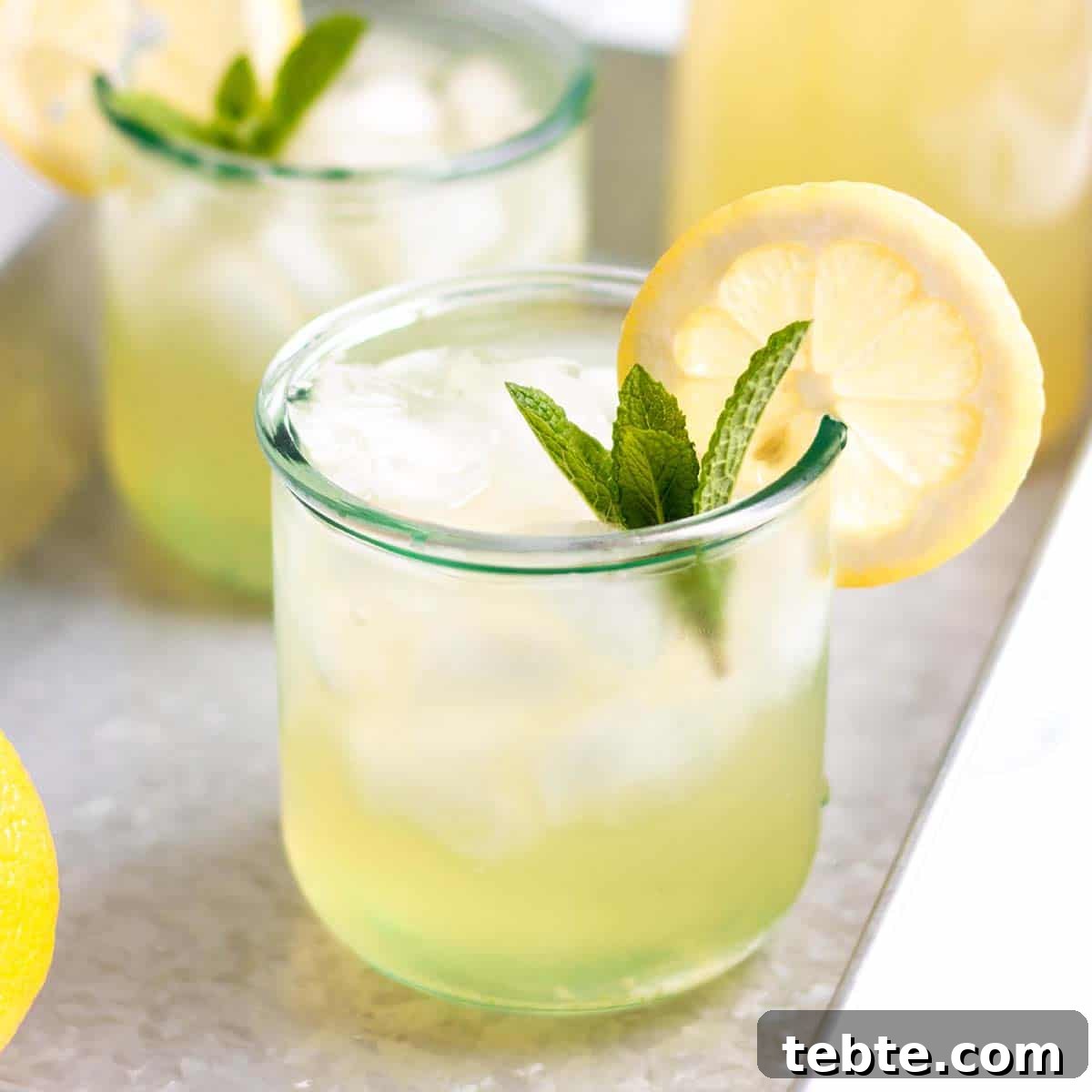 Grow Mint Outdoors: 8 Practical Tips for Lush, Fragrant Plants 3 A glass of lemonade with a fresh lemon and mint.