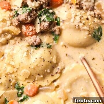Creamy Sausage Ravioli Soup Recipe for Cozy Weeknight Dinners 10 ravioli soup with spicy italian sausage