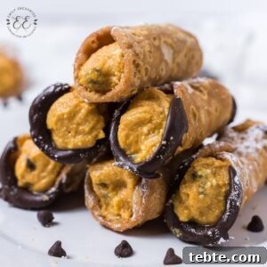 Pumpkin Chocolate Chip Cannoli — Fall Dessert Recipe 2 img 10694 8