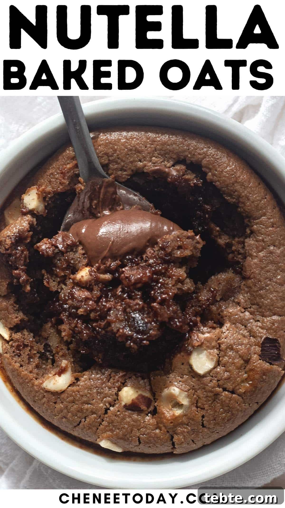 Nutella Baked Oats Recipe: Creamy Chocolate Hazelnut Breakfast 7 pin for Nutella baked oats