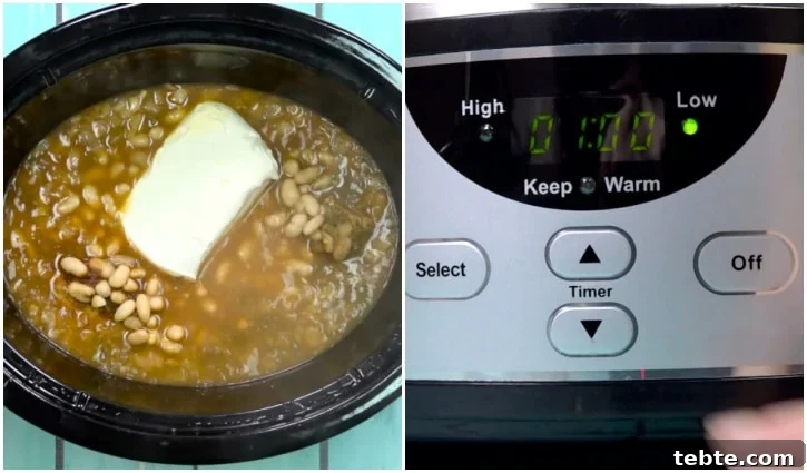 Adding cream cheese.