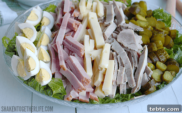 Cuban Cobb Salad with Zesty Mustard Vinaigrette 2 If you like Cuban sandwiches, then you will LOVE this Cuban Cobb Salad! It is loaded with all of the classic flavors of a Cuban sandwich including a delicious mustard vinaigrette!