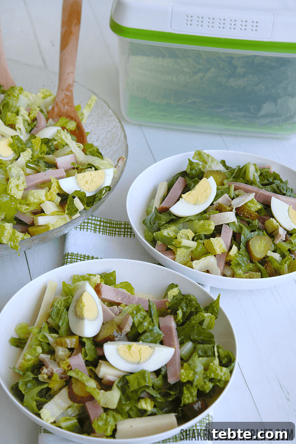 Cuban Cobb Salad with Zesty Mustard Vinaigrette 7 Cuban Cobb Salad in white bowls