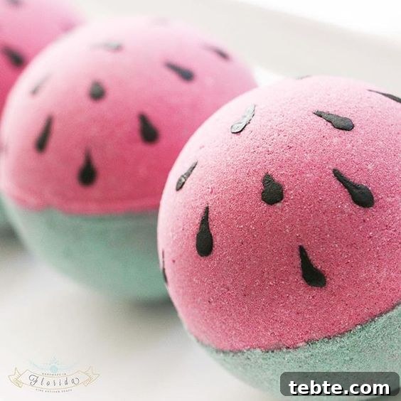 35 Unique Bath Bomb Ideas for Luxury Soaks and Gifts 16 Watermelon Bath Bomb