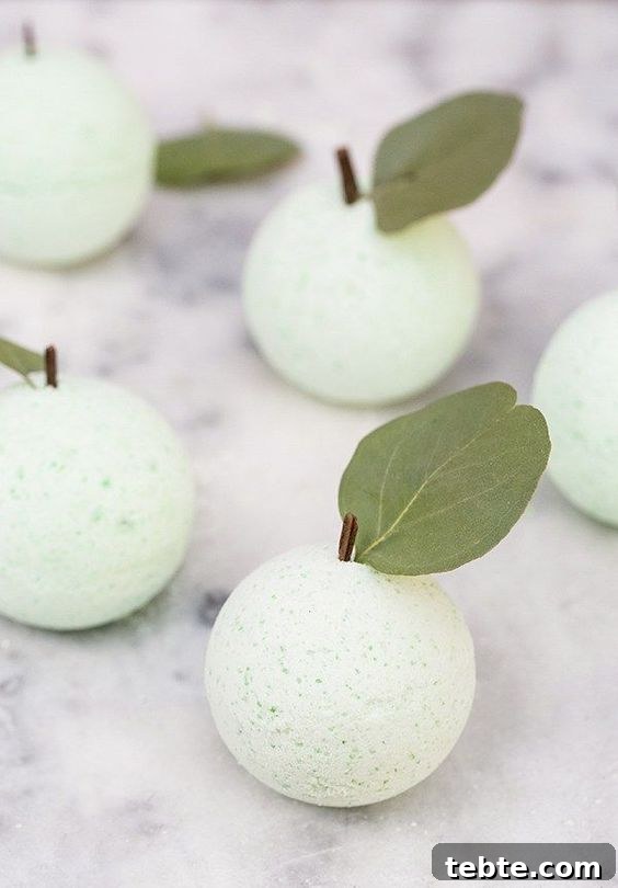 35 Unique Bath Bomb Ideas for Luxury Soaks and Gifts 19 Green Apple Bath Bomb