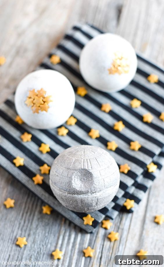 35 Unique Bath Bomb Ideas for Luxury Soaks and Gifts 23 Death Star Bath Bomb