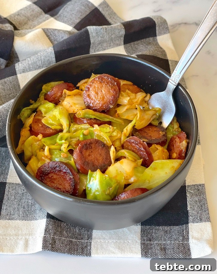 Sausage and Cabbage Skillet Dinner Recipe for Quick Weeknights 4 easy low carb dinner idea! cajun sausage and cabbage dinner skillet made with just a few cheap and healthy ingredients.