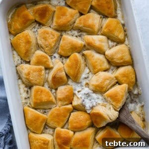 Biscuits and Gravy Breakfast Casserole with Sausage 2 img 118041 9