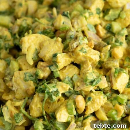 Curried Chicken Salad with roasted cashew