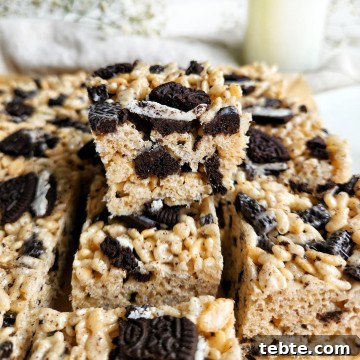 Oreo Rice Krispie Treats Recipe: Cookies & Cream Marshmallow Bars 9 Oreo Rice Krispie Treats
