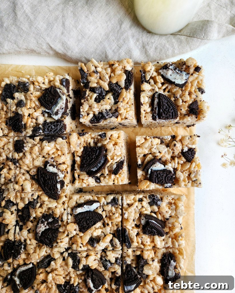 Oreo Rice Krispie Treats Recipe: Cookies & Cream Marshmallow Bars 3 Oreo Rice Krispie Treats