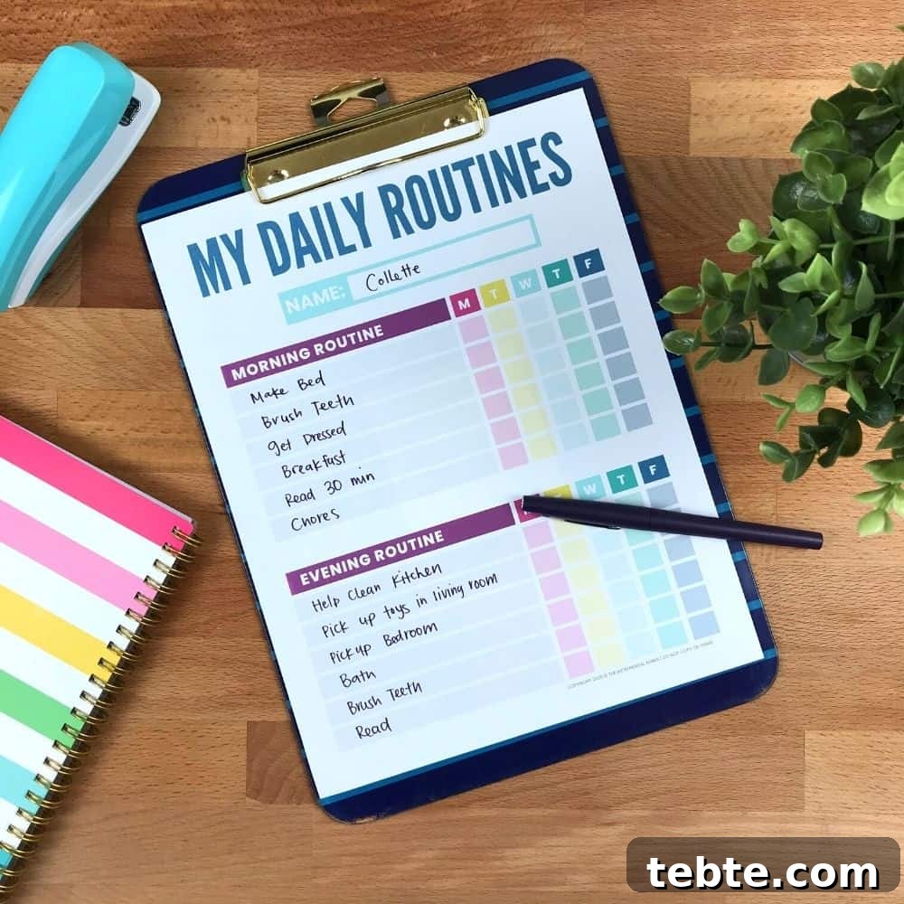 Back-to-School Morning Routine Tips for a Stress-Free Start 7 daily routine chart for kids