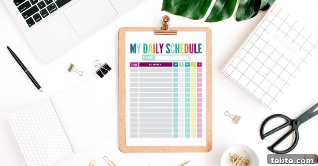 Back-to-School Morning Routine Tips for a Stress-Free Start 8 daily schedule printable for kids