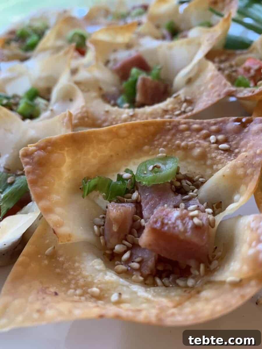 Crispy Pork Wonton Stars: Bite-Sized Appetizer Recipe 7 Baked wonton wrapper with filling.