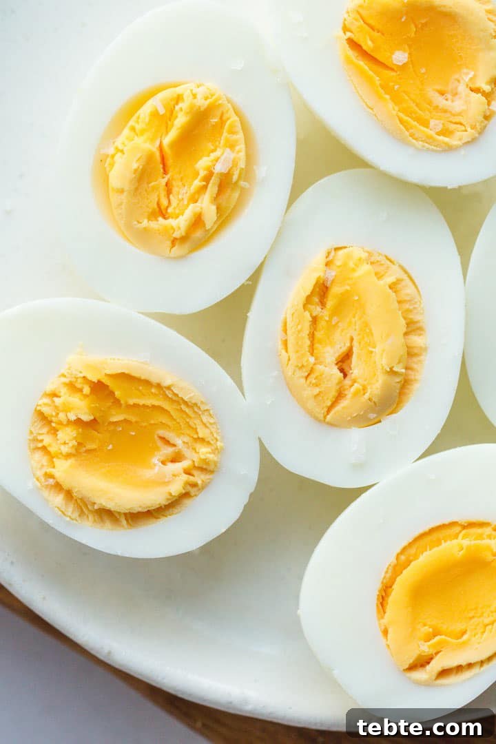 Perfect Hard-Boiled Eggs in the Instant Pot: Quick Guide 2 Perfectly cooked hard boiled eggs in the instant pot with sea salt flakes