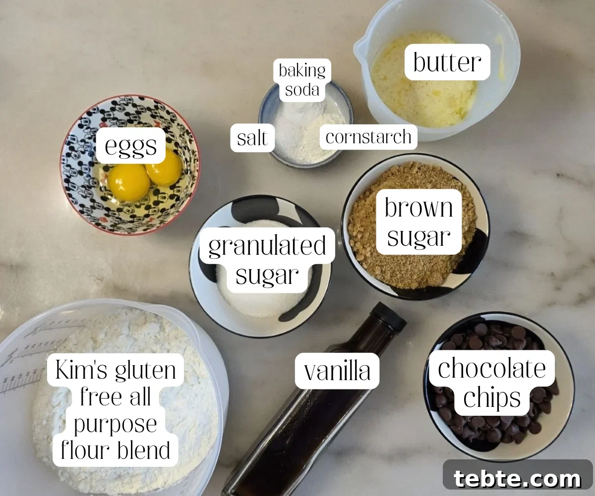 Gluten-Free Flag Cookie Cake Recipe for Patriotic Celebrations 3 cookie cake ingredients measured out and labeled.