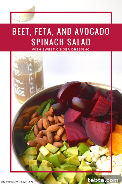 Roasted Beet, Feta & Avocado Spinach Salad Recipe 7 Pin this recipe