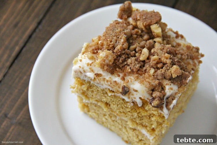 Pumpkin Crunch Cake - layered pumpkin cake recipe Pumpkin Crunk Cake
