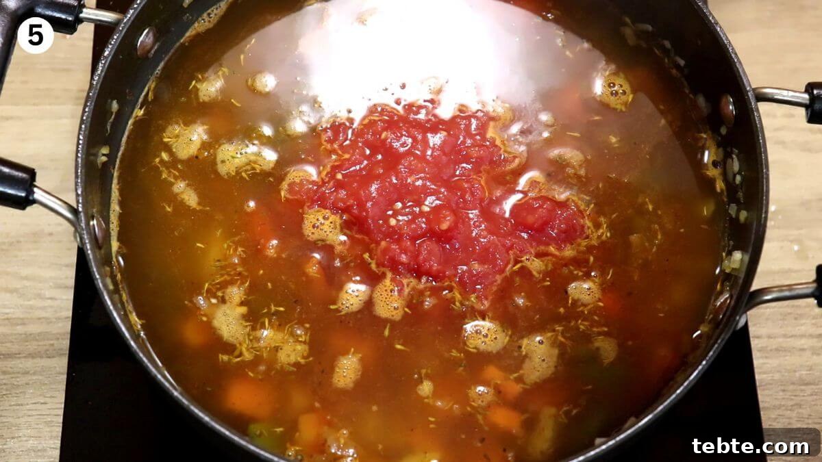 Mediterranean Chicken Stew with Olives, Tomatoes & Herbs 8 addition of chicken broth and tomatoes to make Mediterranean chicken stew.