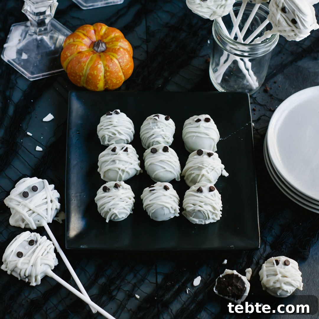 No-Bake Gluten-Free, Dairy-Free Desserts to Impress 19 Halloween Oreo Mummies - Truffles and Pops. Gluten-free, dairy-free