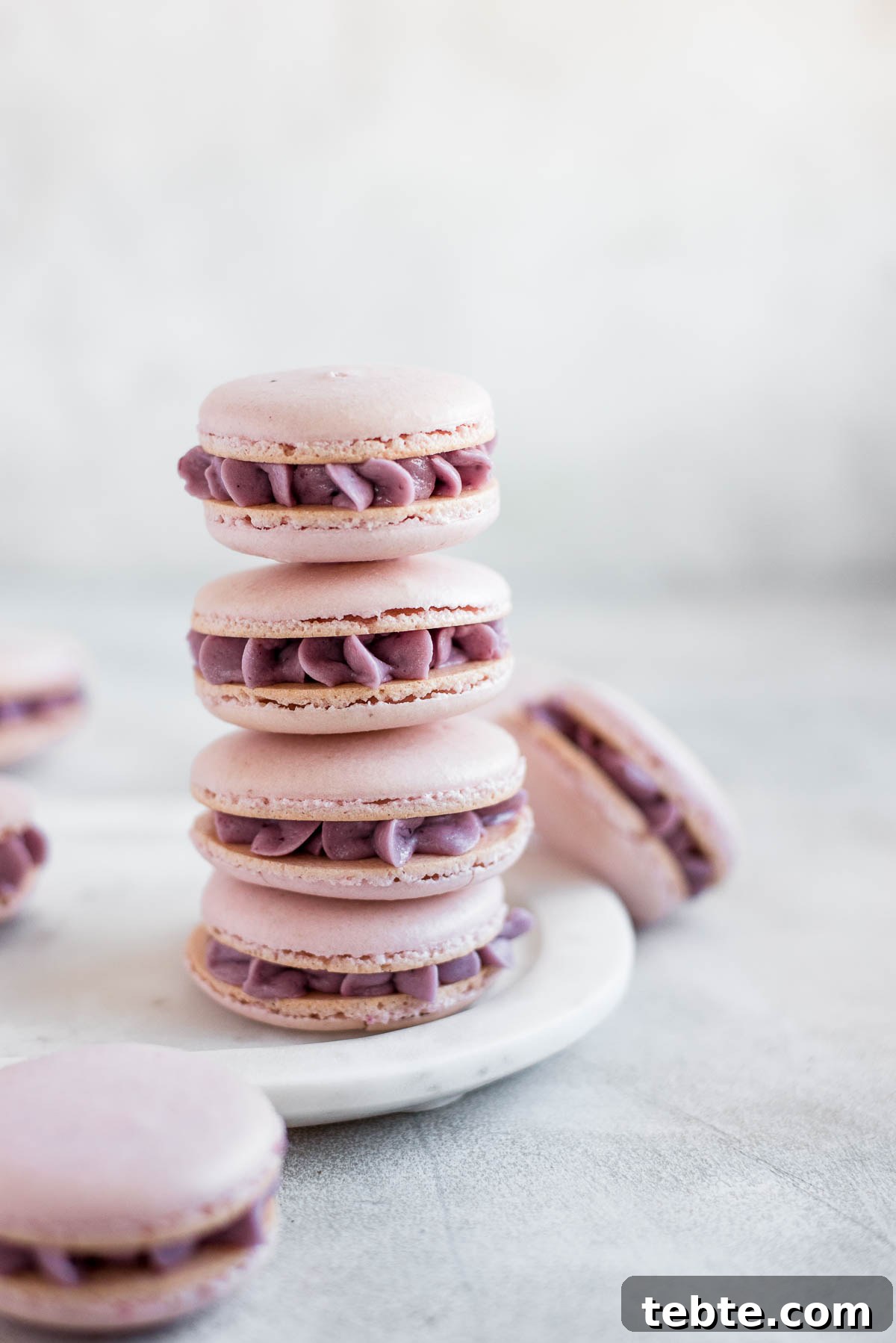 macarons stacked together