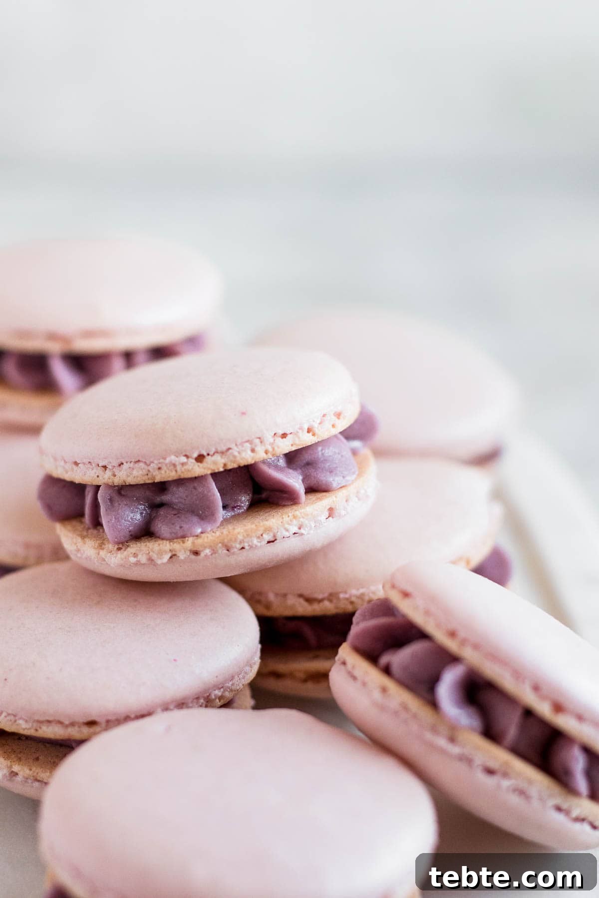 close up of macarons