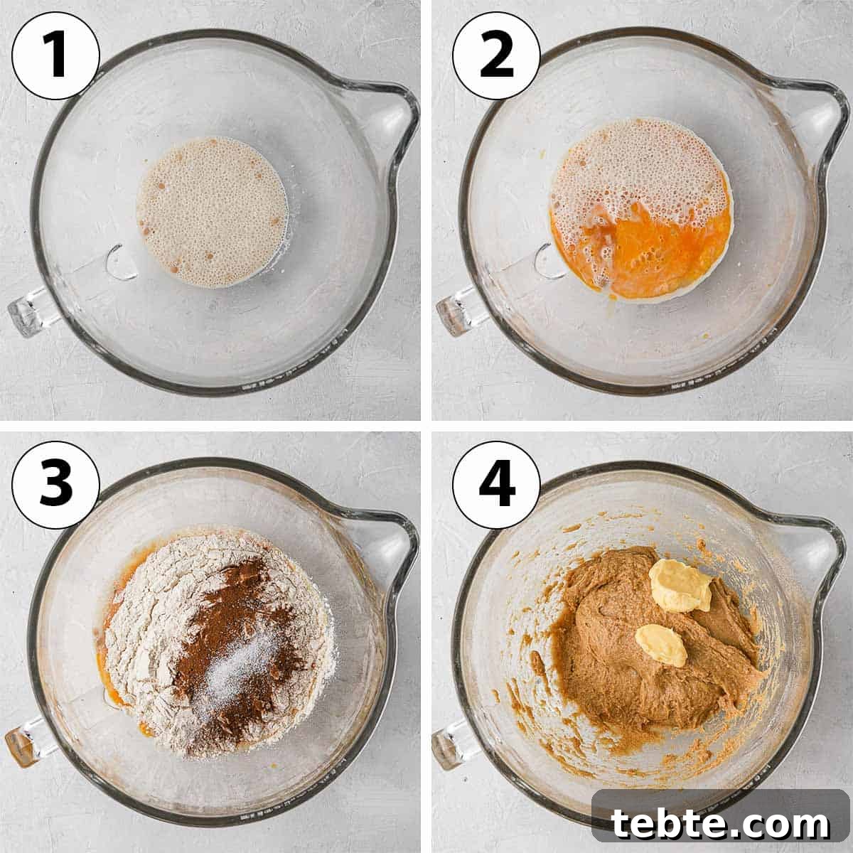 Cinnamon Babka Recipe: Soft, Swirled Brioche Loaf 5 Process Shot Collage: making the babka dough.