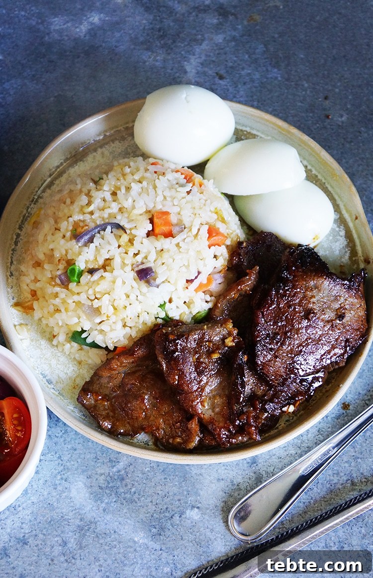Easy, 6 Ingredient, freezeable and Quick Filipino Beef Tapa , You can prepare it in a whim, serve with rice and fried rice Pinoys call TAPSILO