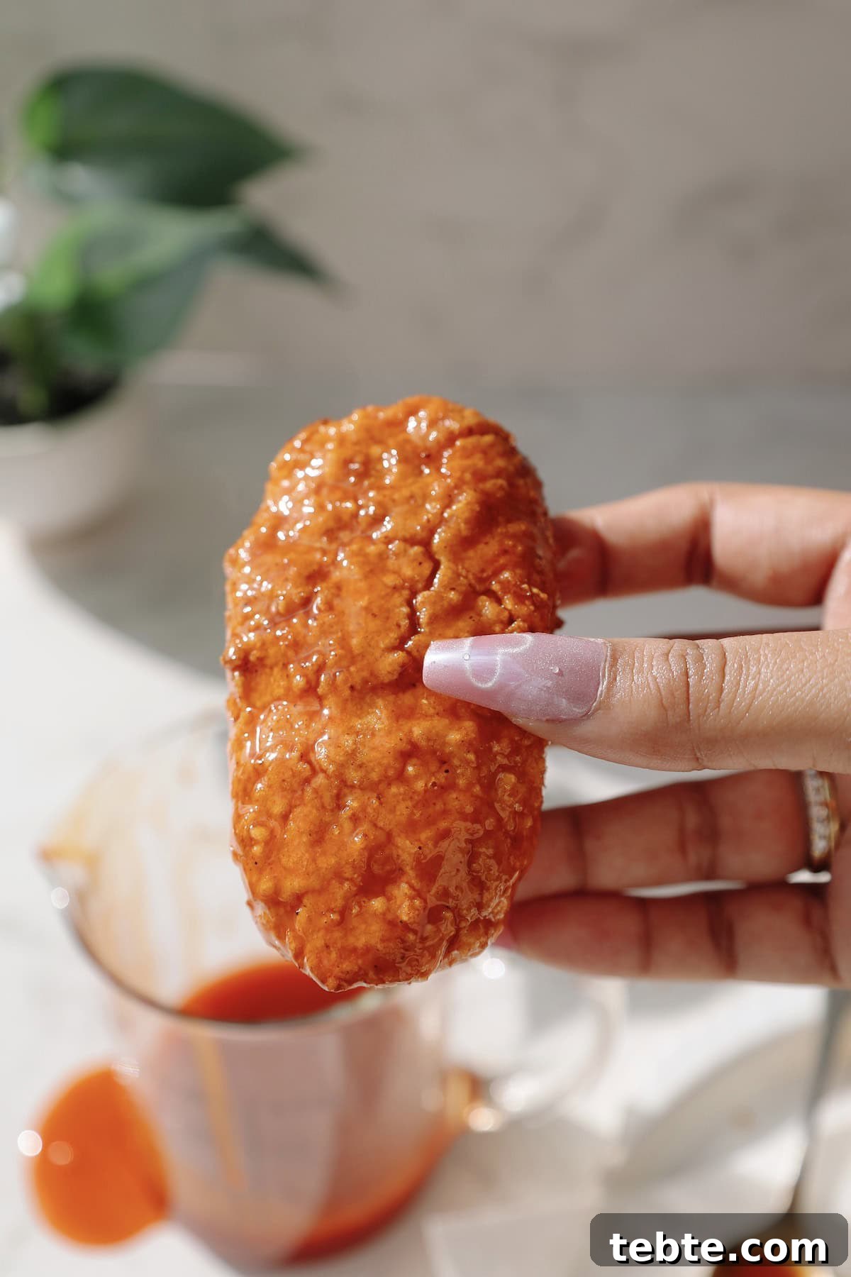 Crispy Buffalo Tofu Tenders (Air Fryer Recipe) 2 buffalo tofu tenders featured image