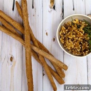 Whole Wheat Walnut Breadsticks