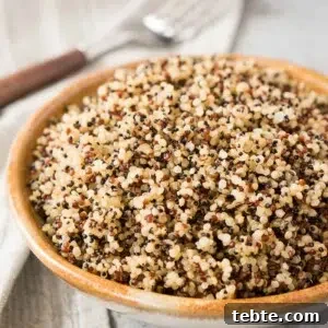 Quick and Fluffy Quinoa in the Instant Pot: Perfect Every Time 7 cooked quinoa in a bowl